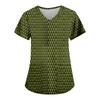 Women's Fashion Casual Christmas Print Pocket T-shirt Top