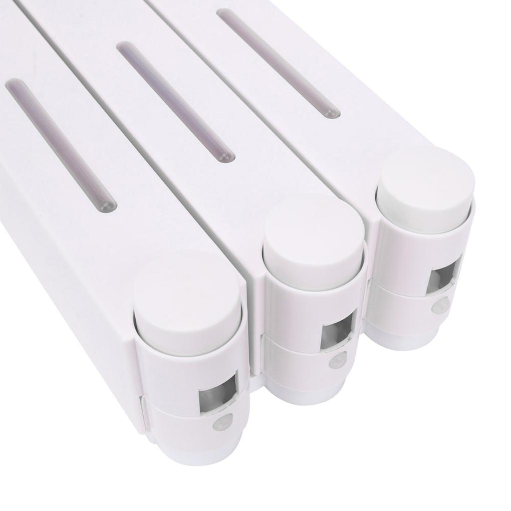 Wall Mount Shower Liquid Soap Dispenser Three Head Shampoo Dispensers for Hotel Bathroom6028 White