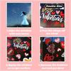 6 Sheets Creative Heart Valentine'S Day Window Stick Double-Sided PVC Window Decals Static Cling Sticker Wedding