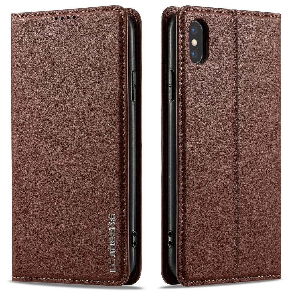 LC.IMEEKE L1 Serie für iPhone XS Max Hülle PU Leder Brieftasche Ständer Schutzhülle
