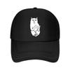 Cat with Devil Horns Meme Fashion Mesh Baseball Cap Breathable Casual  Hats Outdoor For Unisexs And Womens