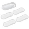 Standard Toilet Lid Cushion Adhesive Backing Prevents Loud Noise Soft Rubber Design Simple Application