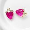 Large Transparent Acrylic Strawberry Pendant for DIY Jewelry Making