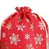 Medium Christmas Bags Gold Foil Drawstring Home Decor Christmas Treat Bags For Birthday Thanksgiving Holiday New Year Wedding
