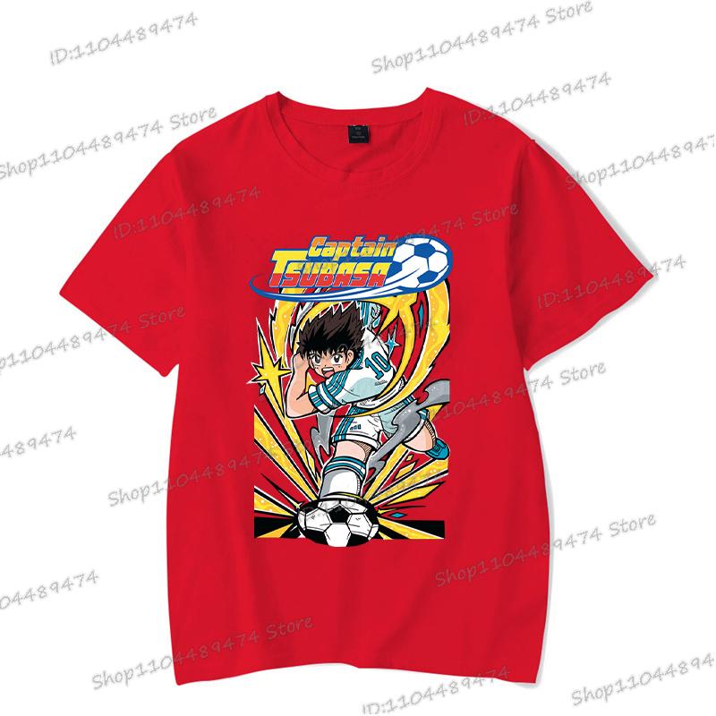 Comic Captain Tsubasa T-shirt Hip Hop Football Lover Gifts Short Sleeve T Shirt Cartoon Fashion Men Women Anime Streetwear