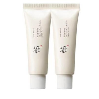 Rozjaśniający Krem Przeciwsłoneczny Ryżowy SPF50+ – Podwójne Opakowanie (50ml × 2)