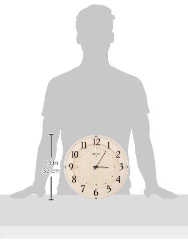 Seiko Clock KX397A Wall Clock, Natural, Radio-Controlled, Analog, Ivory, Diameter 320x46mm