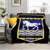 Town Football Club Crest Printed Throws Blanket Soft Flannel Blankets for Couch Bed Gifts for Men Women Picnic blanket Christmas gifts