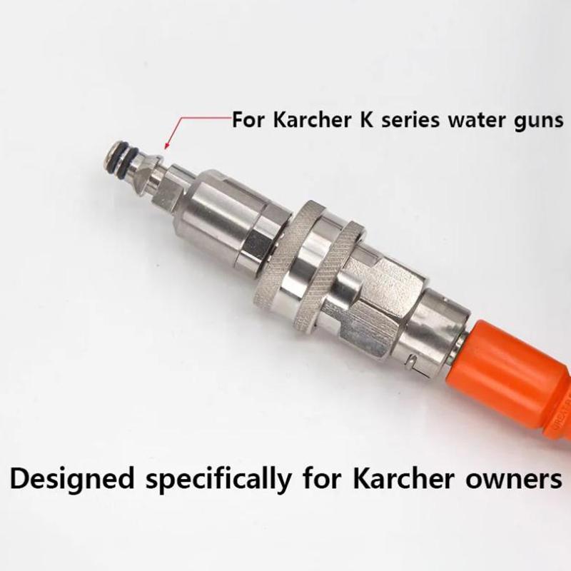 High Pressure Washer Adapter 3/8 Quick Plug Set Hose Quick Connector For Karcher Water Gun Anti-Winding Conversion Joint