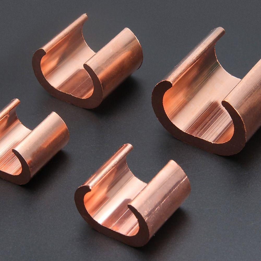 Copper Wire Clip Copper C-shaped Clamp Wire Connector Terminal Clamp Cable Clamping Buckle Wiring Accessories Home Hardware
