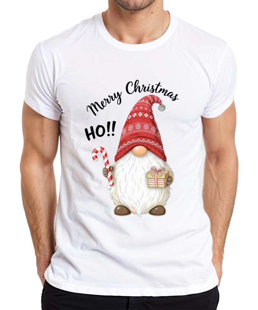 Merry Christmas Ho Christmas Gnome Gnome Candy Cane Hat Unisexs TShirt