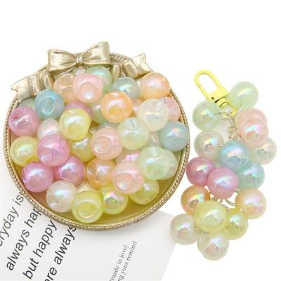 5Pcs Acrylic Colorful Side Hole Ball Beads For DIY Necklace Bracelet Earrings Jewelry Making Craft Accessories