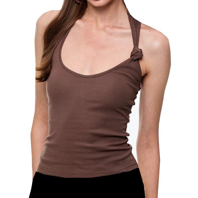 

Foreign Trade Yoga Vest Women s Belt Chest Pad Twist Twist Beauty Back High Elastic Quick-Drying Exercise Fitness Training Sling Top Brown L