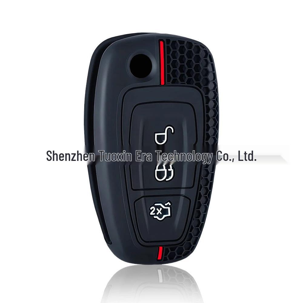Ford Honeycomb Pattern Silicone Key Cover for Focus & Kuga красный