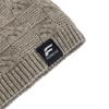 New Style Unisex F Letter Keep Warm Winter Hats Plush Fur Lined Knit Cap For Men Women Warm Beanie Cap Label Decor Knitted Hats