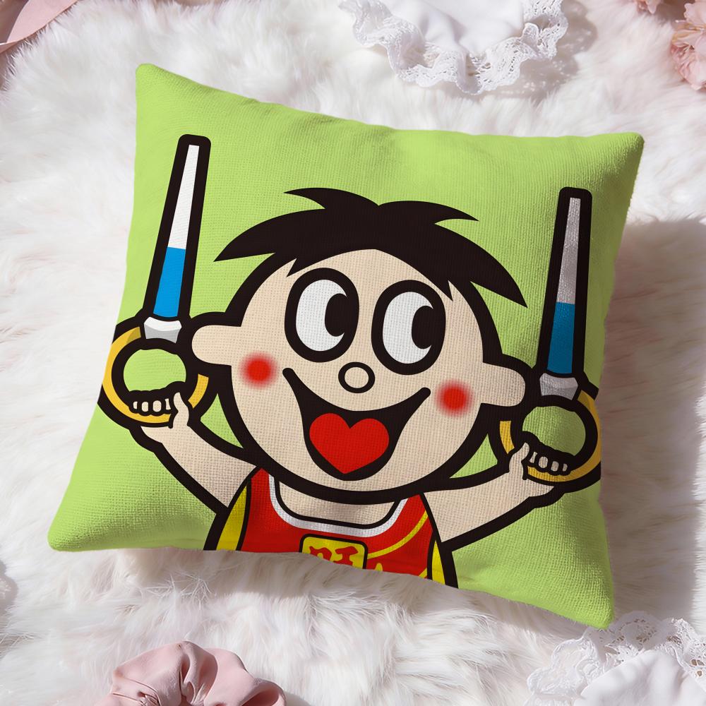 cute red boy Wangzai Cushion Cover Premium Comfort Reversible Pillow Cove -Two in One Design for Any Room & Car Interior