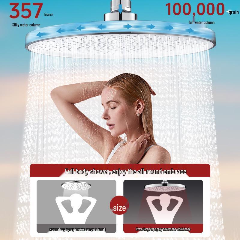 Supercharged Large Shower Head - Single Bathroom Spray Head
