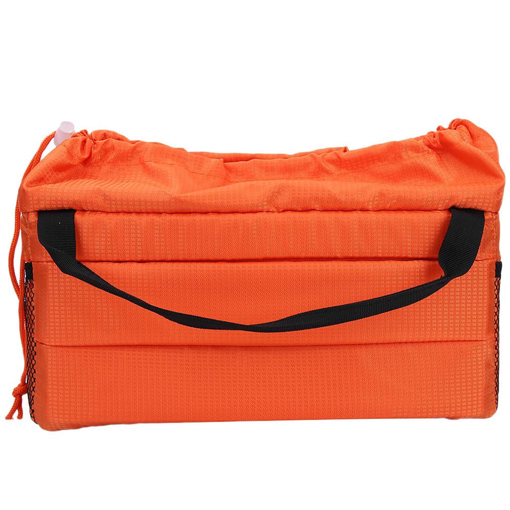 Insert Padded Camera Bag DSLR Partition Protection Case with Cover & Handle(orange)