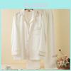 Ladies Ice Silk Long Sleeve Pajama Set With Butterfly Pattern For Home Comfort And Sleep