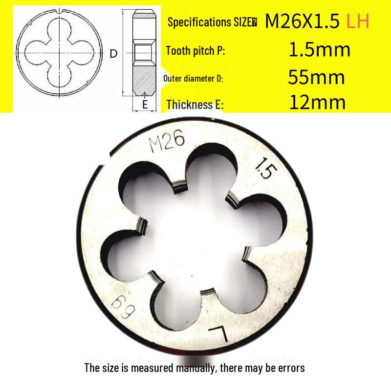 Kulatá vratidlo M24-M26 x 0,5-3 mm, Chod vpřed/vzad, Pravý/Levý závit