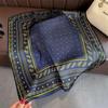Women's French Retro Silk Cashew Scarf: Versatile Square Ribbon Headscarf