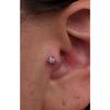 Stal chirurgiczna w kolorze srebrnym, gwiazda z pojedynczym kamieniem, piercing do chrząstki Tragus Helix