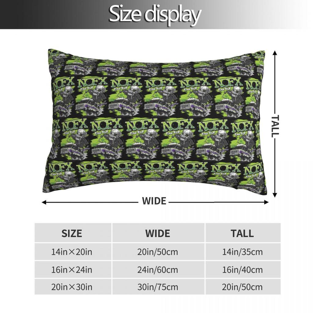 Nofx Rectangle Pillowcase Cushion Cover Decor Bedroom Bed Home Comfort Throw Pillow