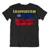 T-shirt Drapeau du Liechtenstein T-shirt Tee haut carte de ville couronne chargée meilleur textile