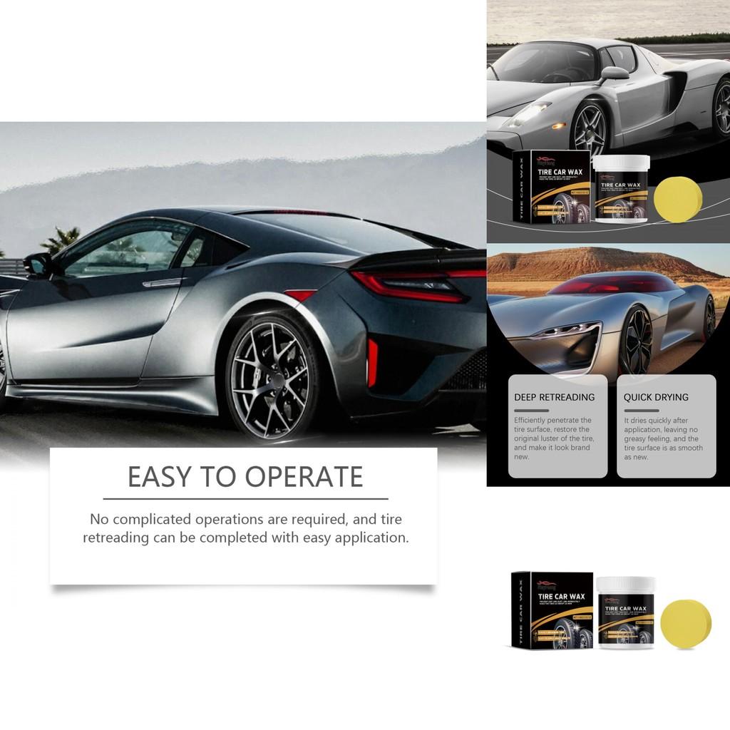 Rayhong Tire Renewal Cream For Car Tires Exceptional Cleaning And Maintenance Solution 100g With Soft Sponge Included