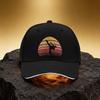 Taekwondo Silhouette Sunset Hat, Unisex Printed Baseball Cap Sandwich Brim Snapback Sports Cap, Suitable for Daily Commuting and