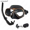 JUNHAINS Free Diving Mask Low-Capacity Aluminum Alloy Glasses Frame Wet Breathing Tube Snorkel Set For free diving, snorkeling