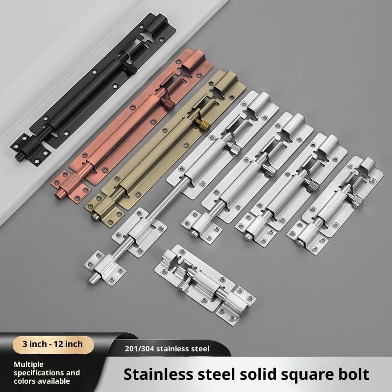 201/304 Edelstahl Tor Sicherheits-Türriegel Riegelverschluss Bolzen 3/4/5/6/8/10/12 Zoll Türriegel Beschläge Für Heimwerker