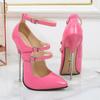 Damen Stiletto-Schuhe, spitze Zehen-Pumps, sexy Catwalk, 16 cm Absatz WZ