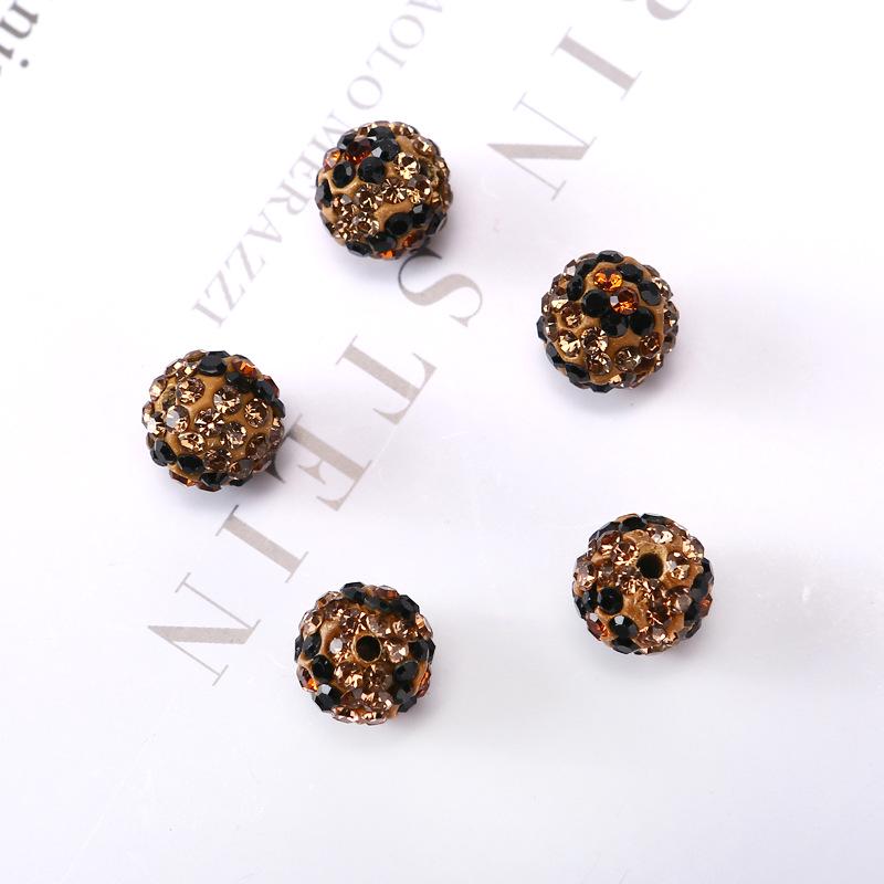 Leopard Print 10mm Ceramic Clay Beads - High Quality DIY Jewelry Accessories, Handmade Necklace Material, Diamond Ball Design 10mm