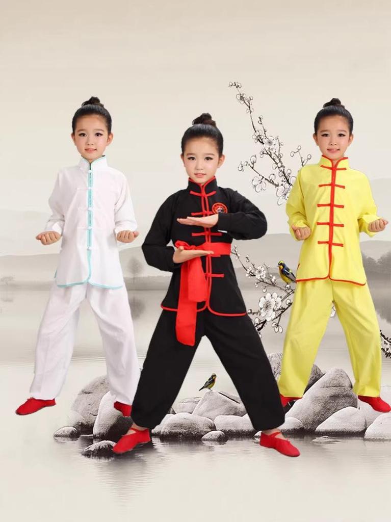 Youth Martial Arts Performance Costumes: Short Sleeve Tai Chi & Kung Fu Wear for Children
