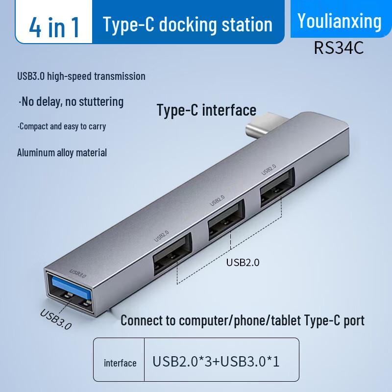 YouLianXing Multi-Port USB & Type-C Hub/Docking Station