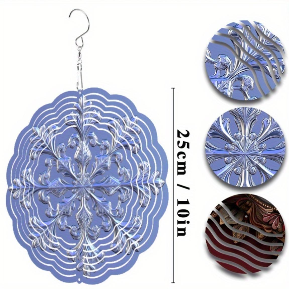 

360 Degree Hook Metal Wind Chime 25.4 cm for Outdoor Garden Balcony Decor Spring Summer Hanging Art 01A