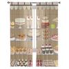 Dessert Cake Bread Modern Tulle Curtains for Living Room Bedroom Home Kitchen Window Sheer Curtains