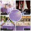 2Pcs Iridescent Effect Rectangle Table Covers Birthday Tablecloth  Wedding Supplies