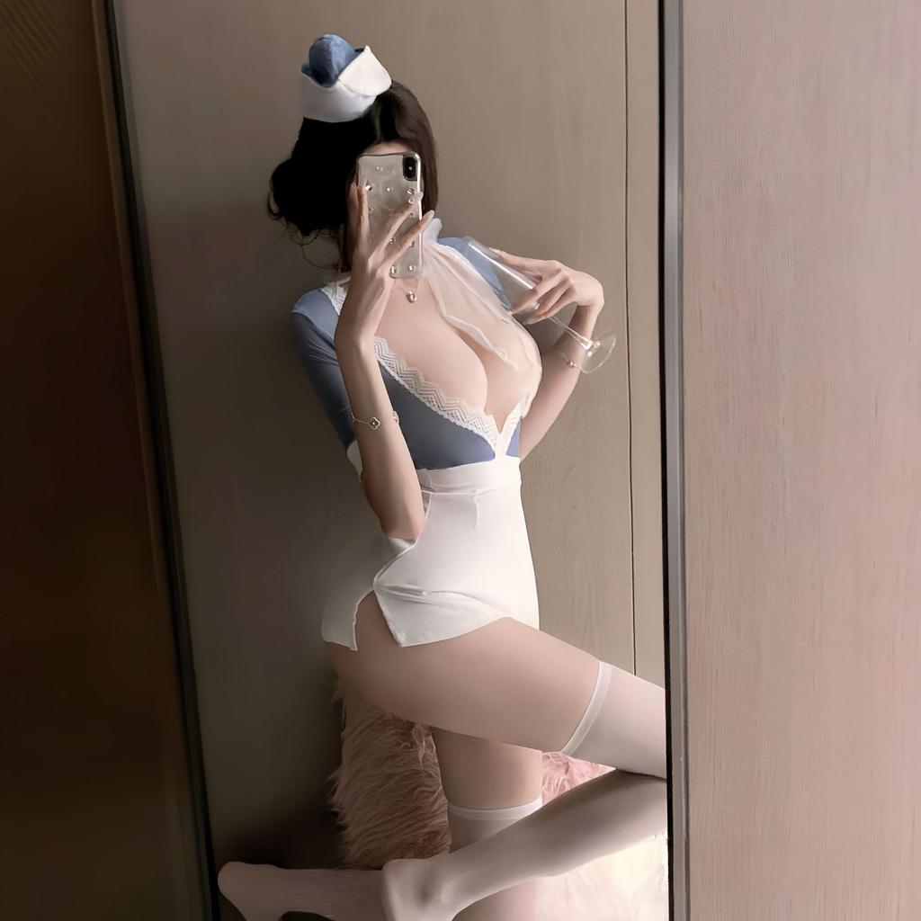 Large size sexy lingerie pure desire pajamas secretary hip skirt stewardess uniform free suit