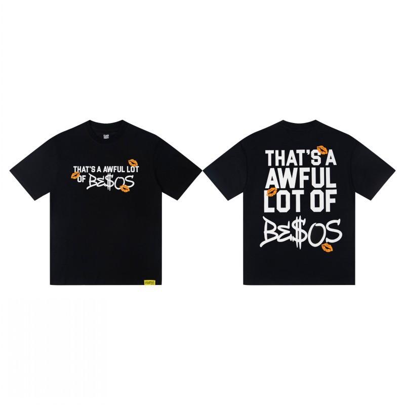 Premium 100% Cotton Crew Neck Short Sleeve T-Shirt Men Loose Fit Casual Print Tee 2025
