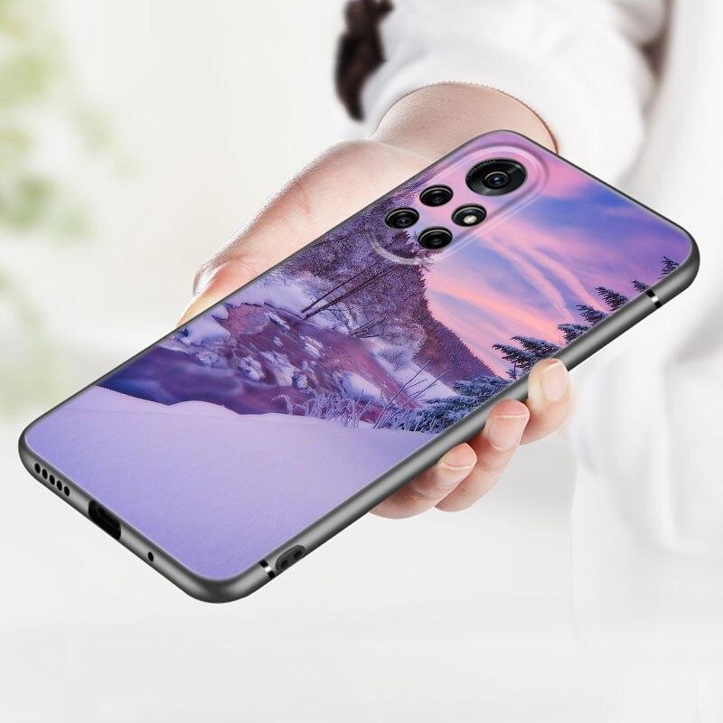 Landschaft Winter Licht Schnee Telefon Fall Für Huawei Honor 60 50 SE 30S Mate 30 20 10 Lite 40 Nova 9 8 Pro Y60 8i 7i 7SE 5T Premium