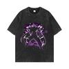 Dragon Ball Z Beerus Purple Energy Blast Printed Tshirt Mens and Womens Washed Tshirt High Quality Vintage Cotton Tshirt