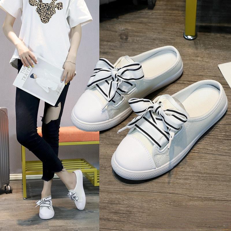 2024New Ladies Vulcanized Shoes Casual Wedge Heel Thick Sole Elastic Band Spring Autumn Height Increasing Shoes Women's Slippers