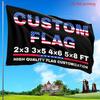 2D Flat, 2D Door Banner, Custom Outdoor Flags - 2D Flat - Design Your Own Text, Logo, or Photo - Personalized Flags with Vibrant Colors - Easy To Inst