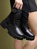 Shoetopia Damskie Krótkie Botki na Grubym Obcasie z Antypoślizgową Podeszwą, Wygodne Modne Botki na Kostkę | Miękka Amortyzująca Podeszwa | Do Noszenia na Co Dzień, Na Imprezę i Zimą