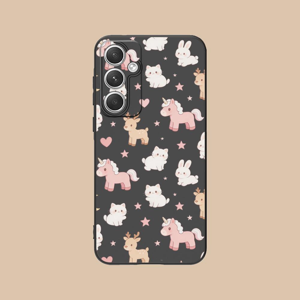 

Animes Puppy Kitten Matte Mobile Phone Case for Samsung Galaxy S26 S25 S24 S23 S22 S21 S20 Note20 Plus FE Ultra Colorful Cover Galaxy Note20