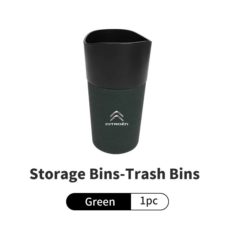 AQE3 Car Trash Can Drink Bottle Storage Bucket Cup Holder Organizer For Citroen C4 C3 C5 C1 C2 C6 VTS C4L DS3 DS4 DS5 Grand Berlingo