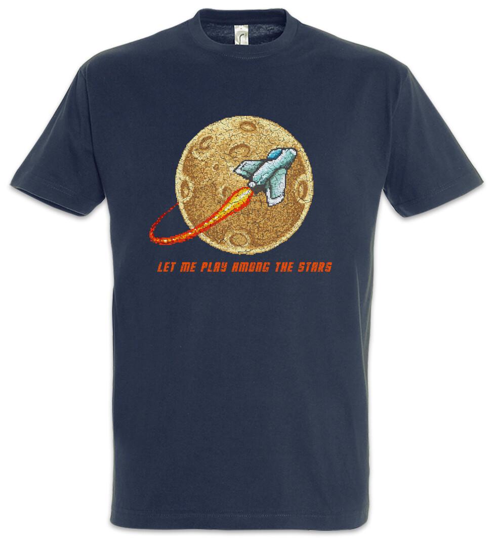 Let Me Play Among The Stars T-Shirt Mens Womens Tees Top Astronaut Space Cosmos Planets Cosmos 3XL