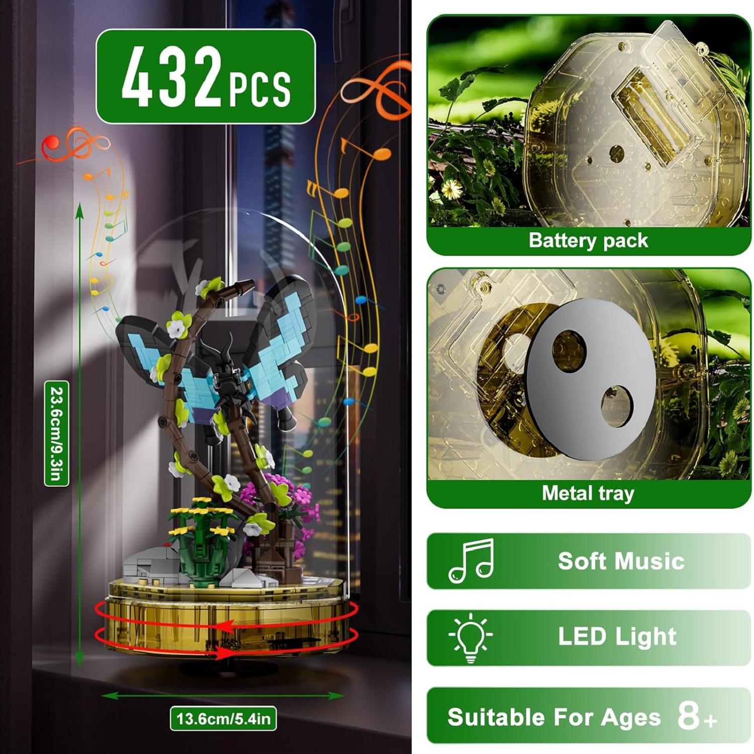 Mould King 10103 Коллекции насекомых Наборы для сборки бабочек с цветочными строительными — фото 2